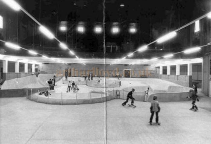 Old Kent Road. The former Astoria Cinema, whilst in the guise of the Mad Dog Bowl skating park and Squash Courts in May 1978..jpg