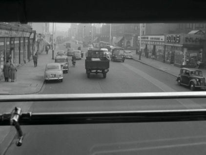 Film Salvage Gang 1958 Old Kent Road, Marcia Road left and further on the right-hand side the junction with Surrey Square..jpg