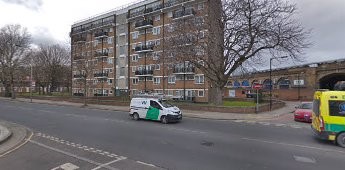 Abbey Street, 2018, Rufus House, Gedling  St, to the right..jpg