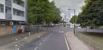 Scott Lidgett Crescent,same location 2017, Bevington street running across..jpg