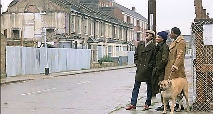 Film Babylon 1980 At the junction of Bramcote Road with Barkworth Road.jpg