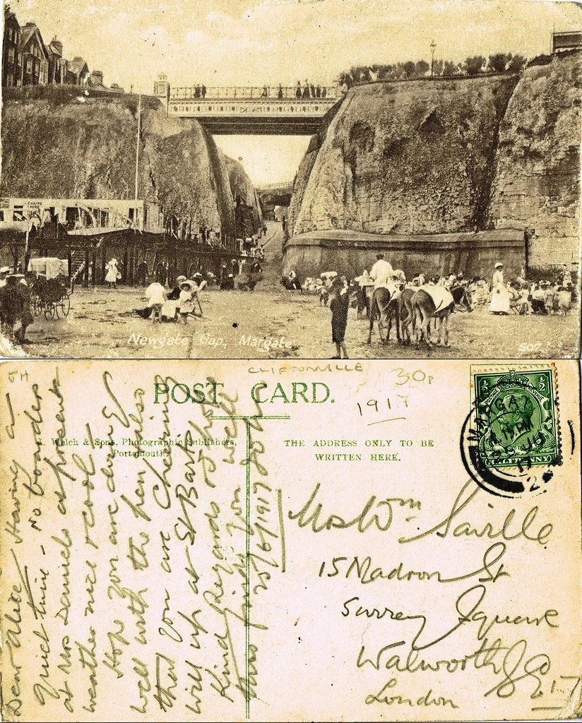 Madron Street 1917 Post Card to Mrs William (Alice), Feek, Saville, 15 Madron Street, Surrey Square, Walworth, London..jpg