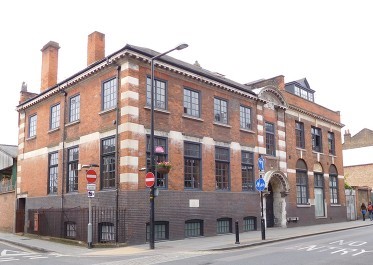 Union Street and Redcross Way,  The Ragged School.  St Mary's Girls' Club occupied the premises on the left hand side of the building appears to be mainly residential now..jpg