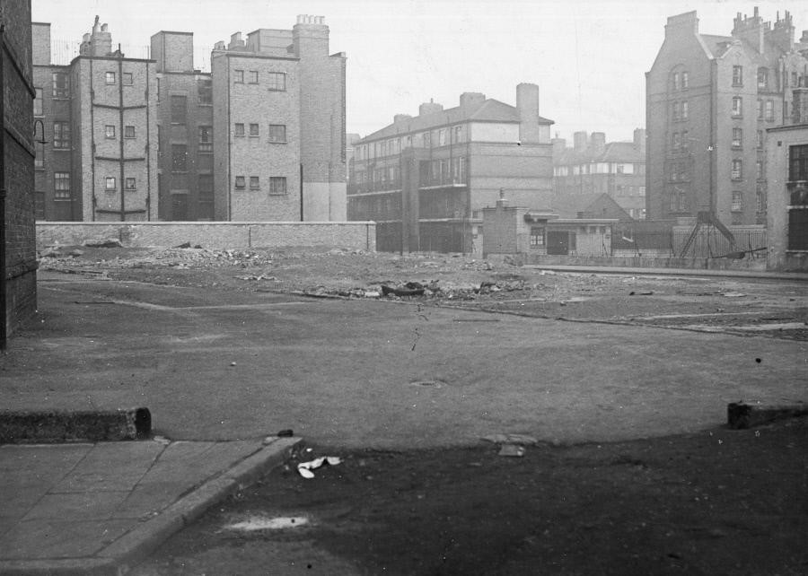 Leroy Street. Bombed Site of 13-41 Leroy Street, January 1950  X.jpg