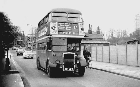 Lower Road, Rotherhithe with Southwark Park on left and China Hall Pub on right 1966.  X.jpg