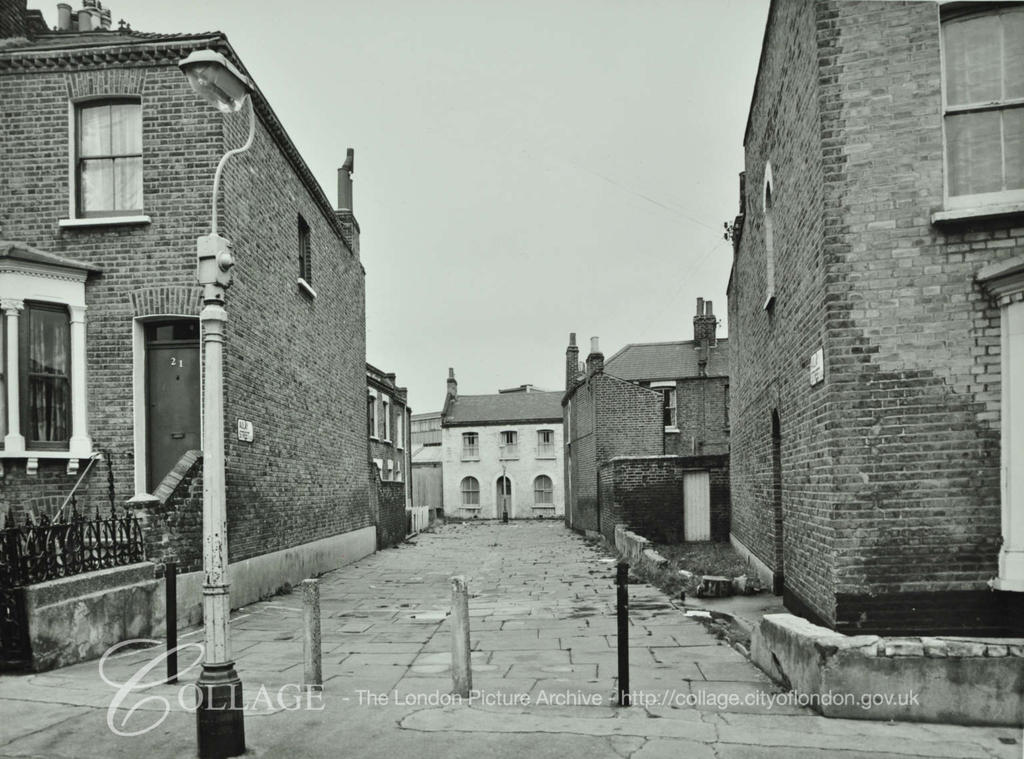 Aulay Street, looking east from Ossory Road 1971. X.png