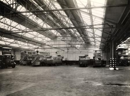 Old Kent Road LT bus garage,in Bowles Road, 1936.  X.png