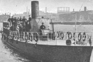 River Emergency Service 1939-41,Cherry Garden Pier, The Cliveden seen here moored at the Pier.  X.png