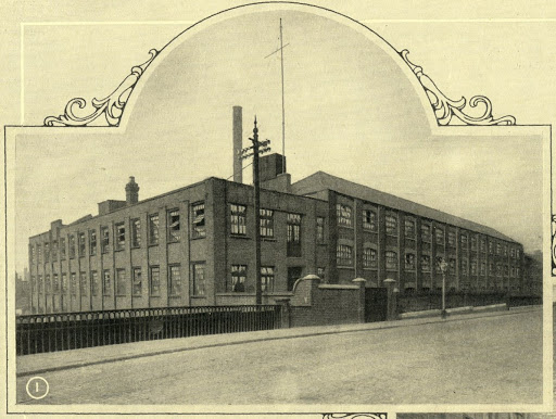Glengall Road,Edison Bell Factory in 1924, from Glengall Road bridge. X.png