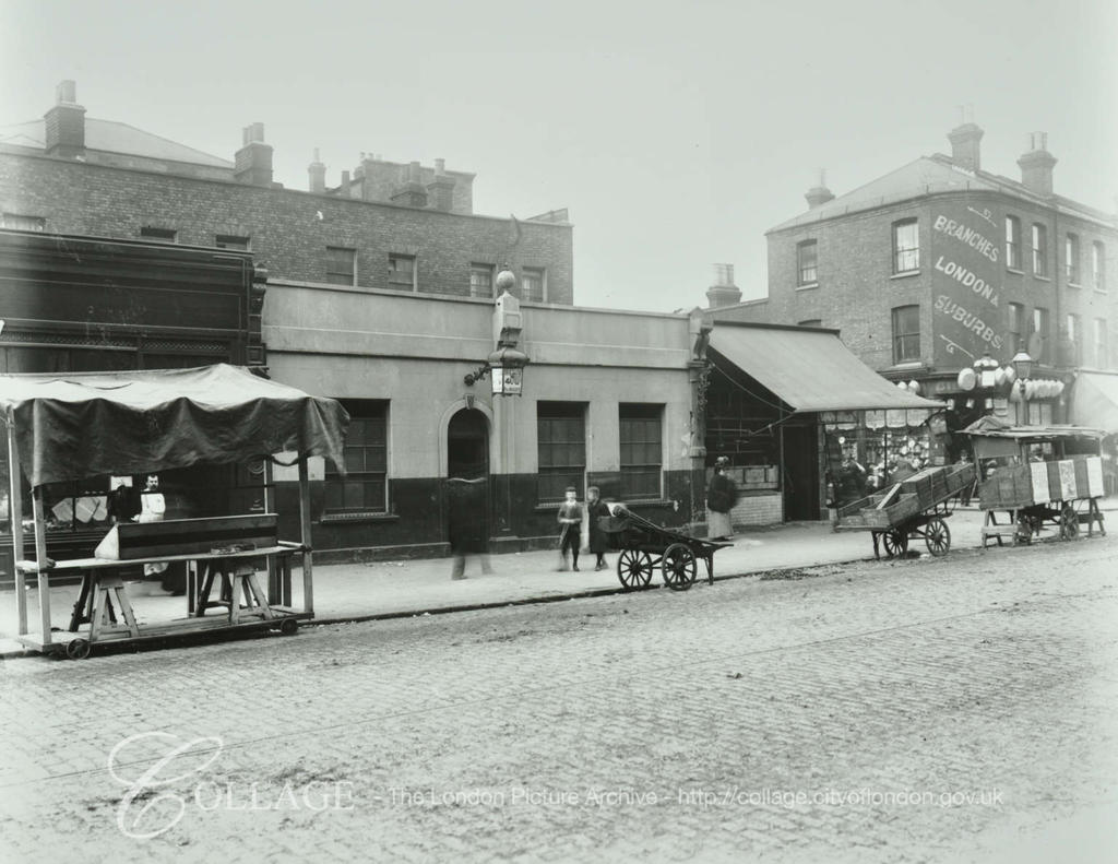 Tower Bridge Road, Nos 69-73, Rothesay Street right c1900.  X.png