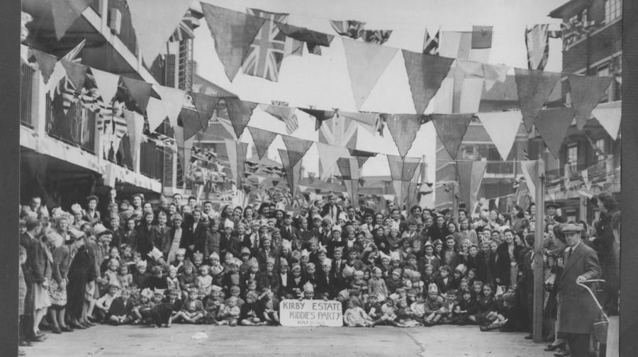 Southwark Park Road,residents of the Kirby Estate celebrate VE day.  X.png