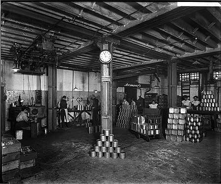 Tooley Street, Armour and Company, view of the lacquering and soldering room at the warehouse.   X.png