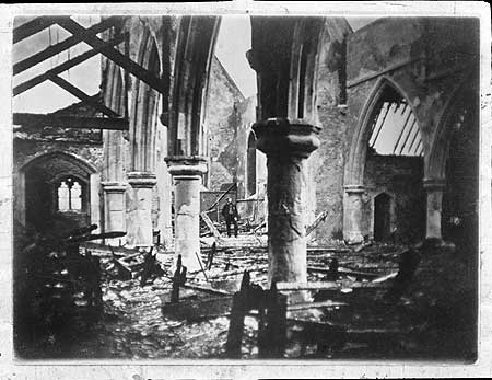Surrey Square, The interior of All Saints Church after the fire of 1869.   X.png