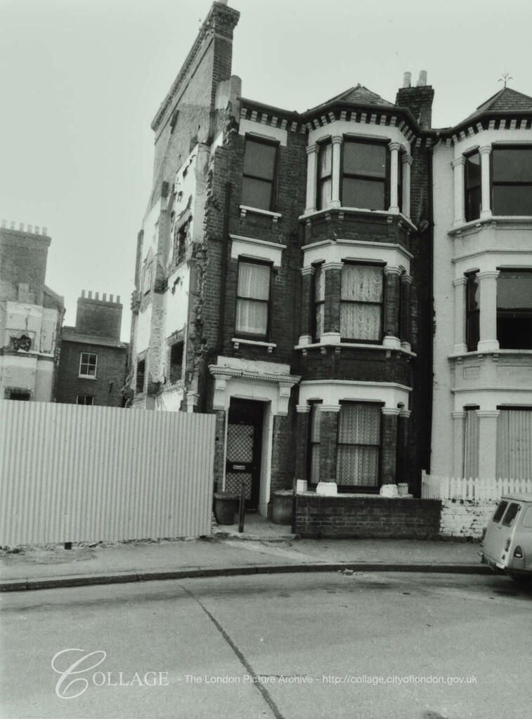 Odell Street, Nos. 14, Southwark. Buildings cleared for the creation of Burgess Park.  X.png