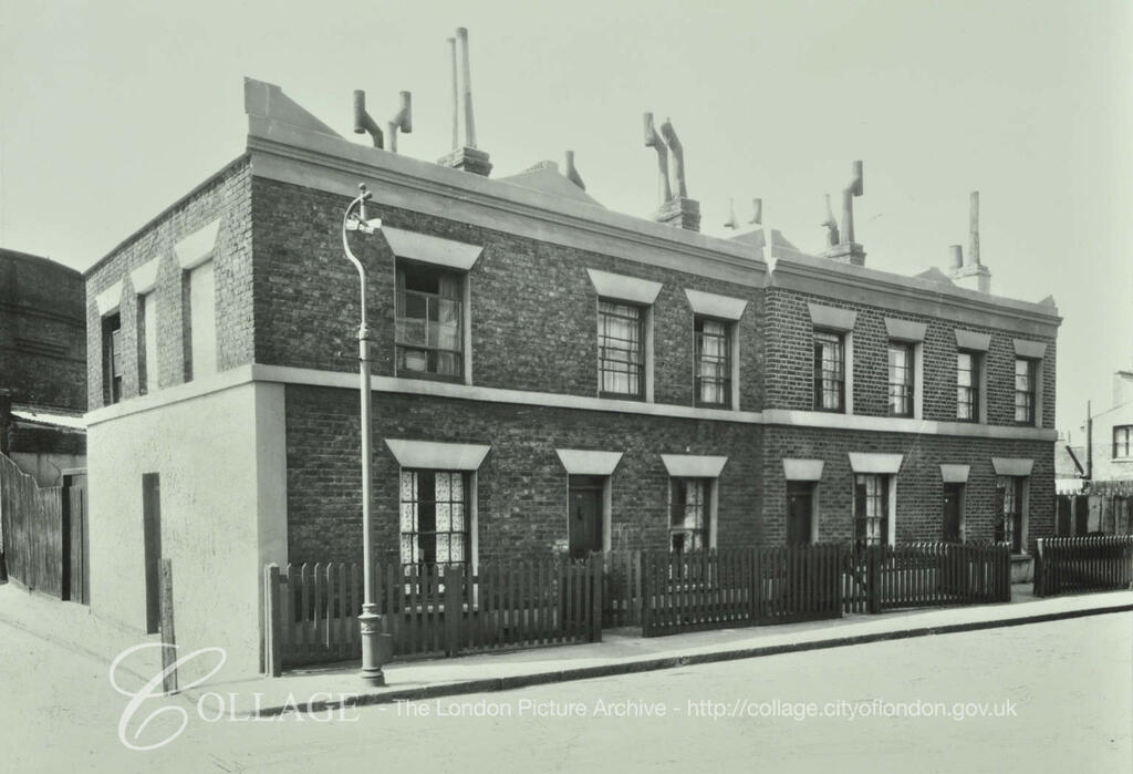 Stork's Road, Bermondsey, Nos 65-61, at the corner with Collett Road c1971. X.png