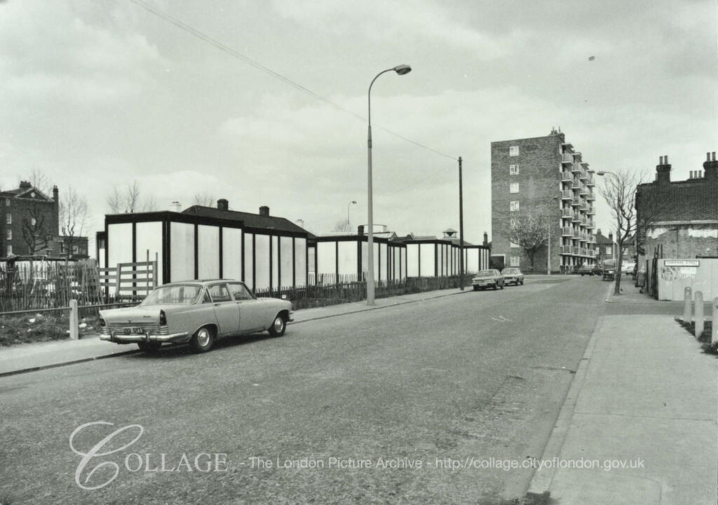 Albion Street, Ainsty Estate visible in the distance. c1972.  X.png