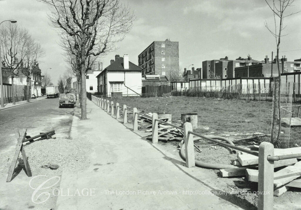 Brunel Road c1976, Adam & Eve Pub down on the left.   X.png