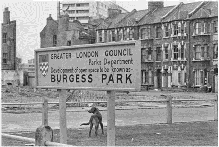 Sandover Street, Wendover Estate in the background, is on the corner of Albany Road and Thurlow Street.   X.png