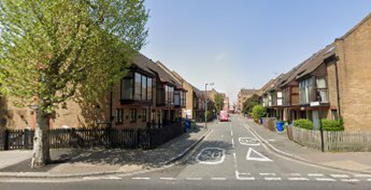 Cannon Beck Road, looking across Brunel Road 2019. Roughly the same location as the c1904 picture. The house and hall would have been on the left.  X.png