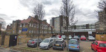 Marlborough Grove, Eveline Lowe Primary School 2018. The other part of Phoenix Primary School, formerly Eveline Lowe Primary School, same location as the c1966 picture.  X.png